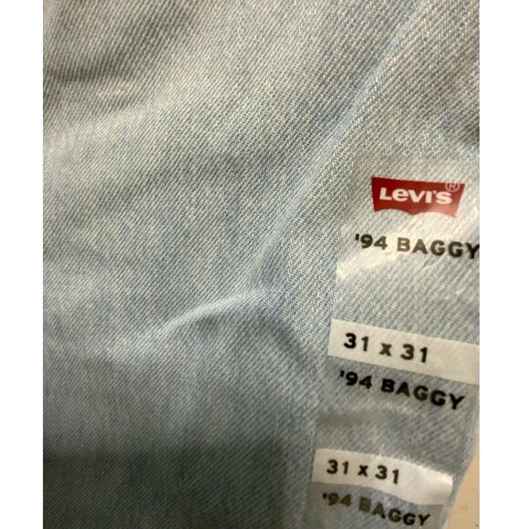 Levis Silver Tab 1994 Baggy Jeans Mens 31x31 Straight Mid Rise Distressed NWT - Picture 13 of 13